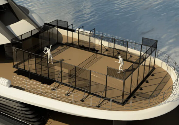 play padel on a superyacht