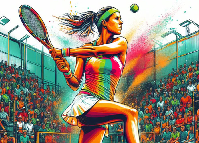 tennis player playing padel