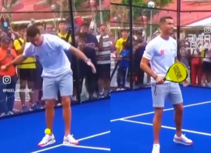 ronaldo playing padel