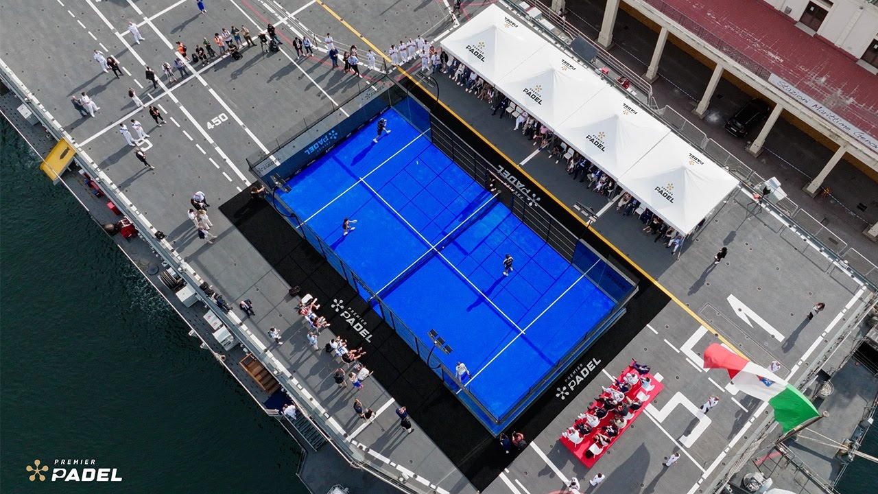 Watch Coello and Chingotto playing padel on the Giuseppe Garibaldi ship ...