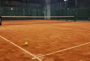 padel court with clay