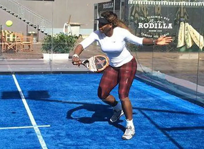 serena williams playing padel