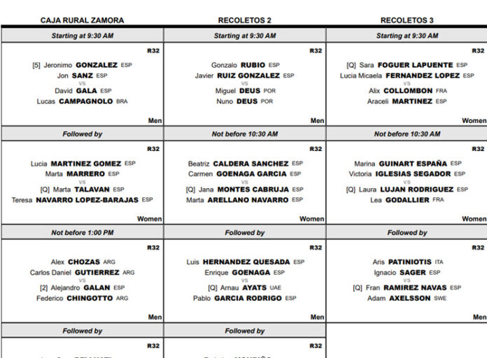 Order Of Play 1