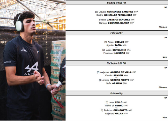 Coello In The Order Of Play